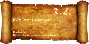 Kész Leander névjegykártya